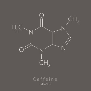 Kafein molekül kimyasal yapısı
