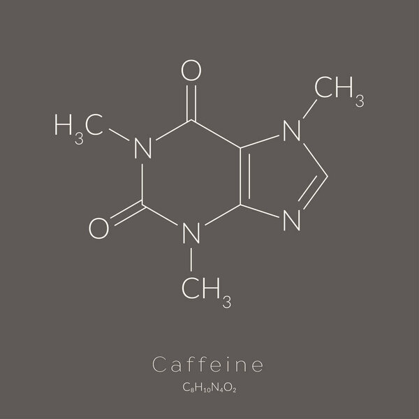Caffeine molecule chemical structure