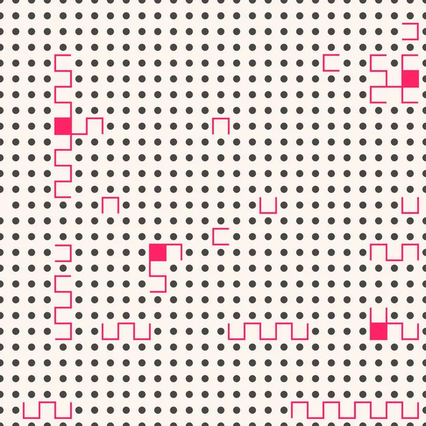 Naadloze dots abstracte cirkel patroon. — Stockvector