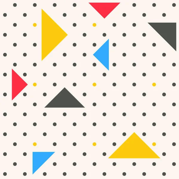 Moderne stijlvolle naadloze patroon. Herhalende achtergrond met driehoeken. — Stockvector