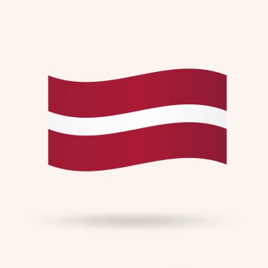 Letonya bayrağı. Vektör.