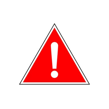 Uyarı, dikkat, uyarı, uyarı, tehlike, kırmızı üçgen işareti simgesi