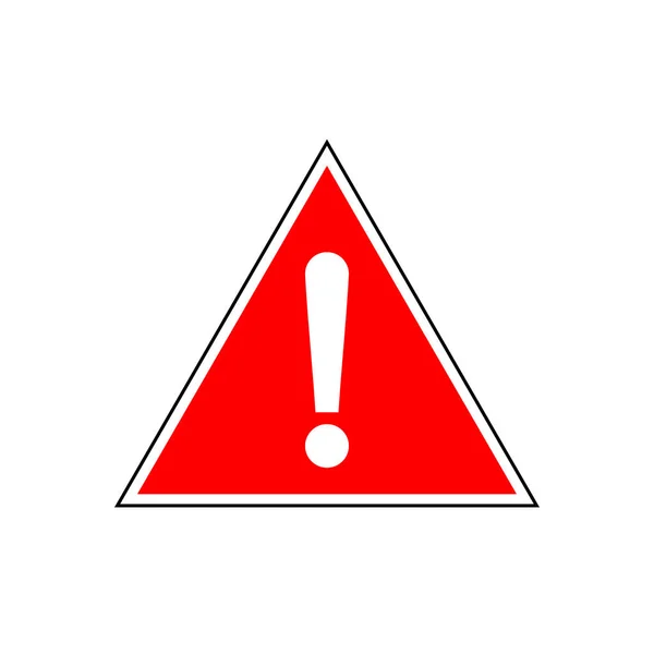 Avertissement, attention, alerte, prudence, danger, icône signe triangle rouge — Image vectorielle