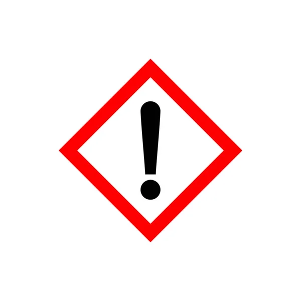 Vykřičník, výstražný symbol nebezpečnosti — Stockový vektor