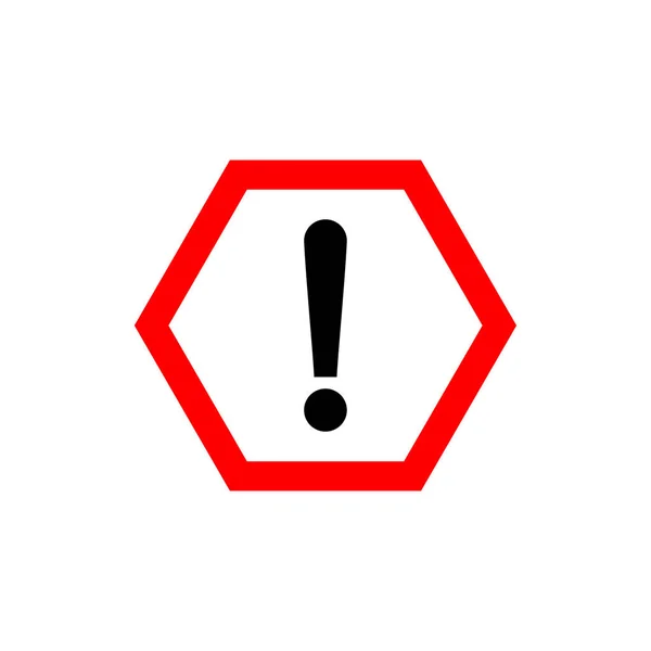 Uitroepteken, gevaar waarschuwingssymbool — Stockvector
