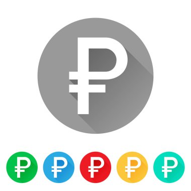 En düşük rub, Rus Rublesi işareti simgeleri, para birimi simgesi ayarla