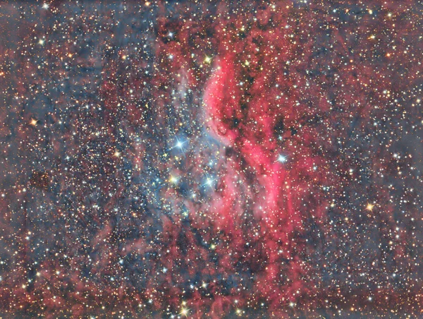 Propeller Nebula imaged with a telescope and a scientific CCD camera — Stock Photo, Image