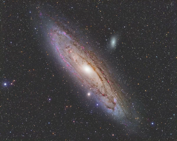 Andromeda Gökadası bir teleskop ve bilimsel bir Ccd kamera görüntüsü