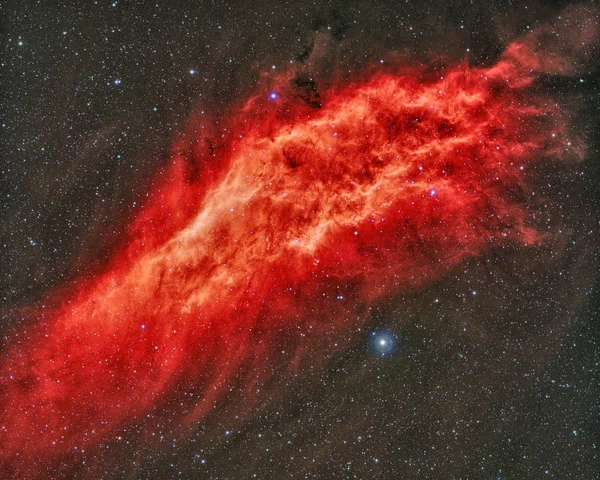 California Nebula imaged with a telescope and a scientific CCD camera — Stock Photo, Image