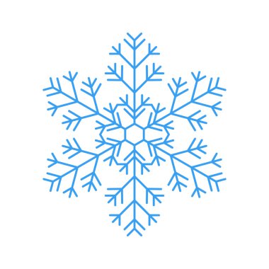 Beyaz zemin üzerine mavi kar tanesi simgesi