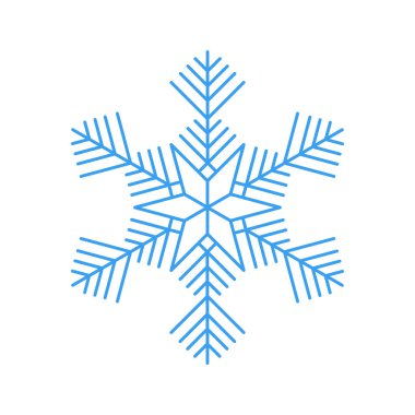 Beyaz zemin üzerine mavi kar tanesi simgesi