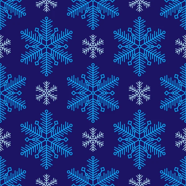 Seamless pattern with snowflakes — Stock Vector