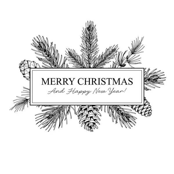 Weihnachten und Neujahr Design für Grußkarten, Einladungen, p — Stockvektor