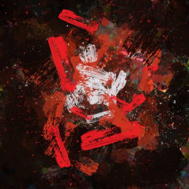 Soyut dışavurumcu fırça darbesi sanatı