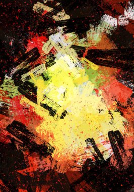 Soyut dışavurumcu fırça darbesi sanatı