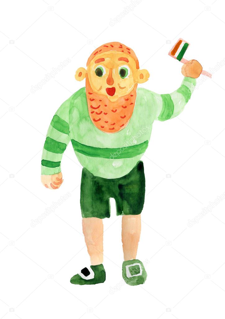 St. Patrick's Day  watercolor art