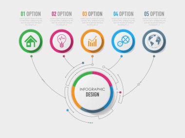 3D Infographic şablonu