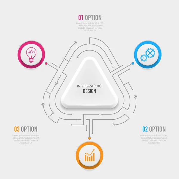 Zakelijke 3d infographic sjabloon — Stockvector