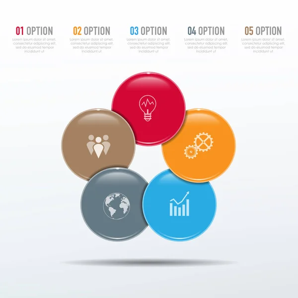 3D-infographic sjabloon — Stockvector