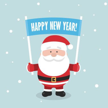 Noel Baba 'nın elinde boş bir işaret var..