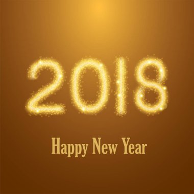 Soyut ışık 2018 yıl Tarih şeklinde kıvılcım..