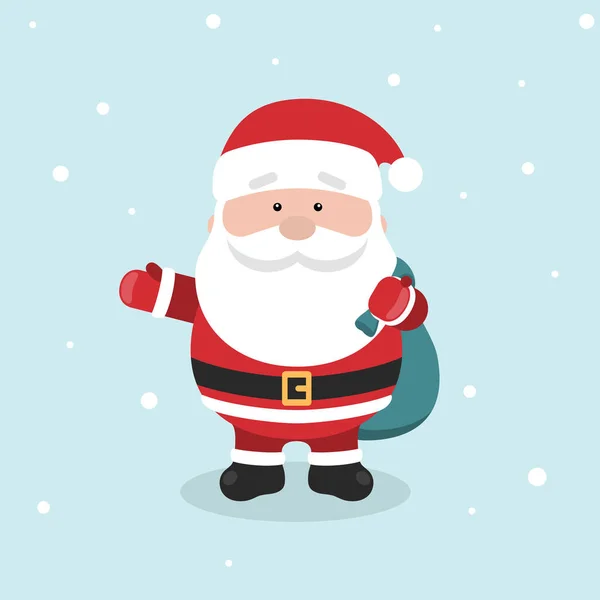 당신의 크리스마스와 새 해 인사말 디자인 이나 애니메이션 만화 산타 클로스. — 스톡 벡터