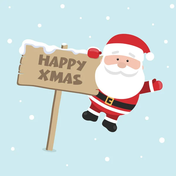 당신의 크리스마스와 새 해 인사말 디자인 이나 애니메이션 만화 산타 클로스. — 스톡 벡터