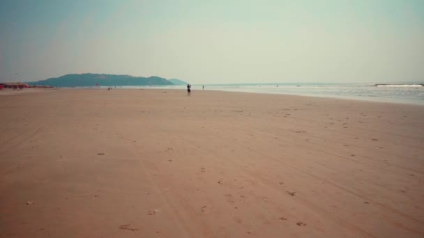 海浪。海滩上的海浪海滩 — 图库视频影像