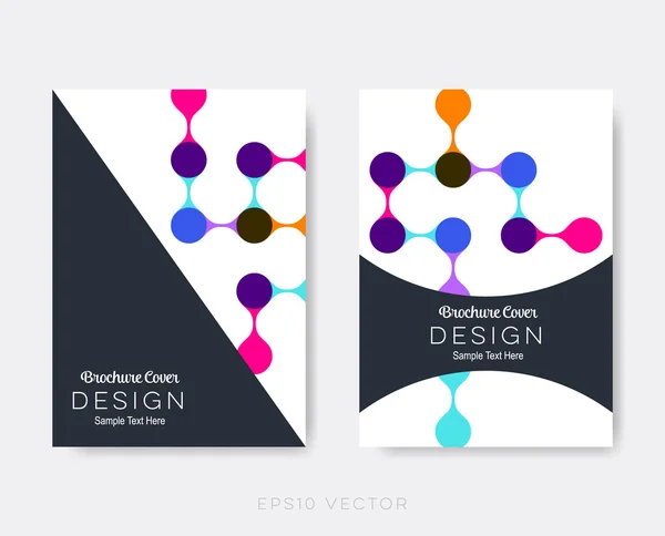 Plantillas creativas de diseño de folletos modernos — Vector de stock