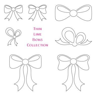 Vektör ince çizgi yay toplama