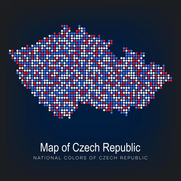 Map of czech republic dot pattern — Stockový vektor