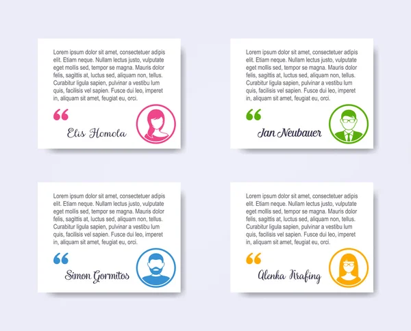 Personal profile business people labels — Stock vektor