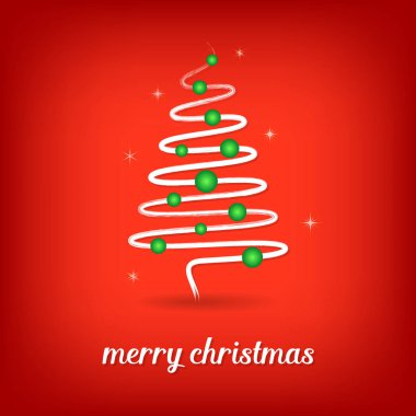 vektör Noel kartı ile Noel ağacı