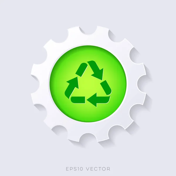Concepto de símbolo de reciclaje de vector verde — Vector de stock