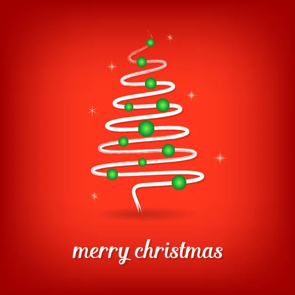 Διάνυσμα Χριστουγεννιάτικη κάρτα με το χριστουγεννιάτικο δέντρο — Διανυσματικό Αρχείο
