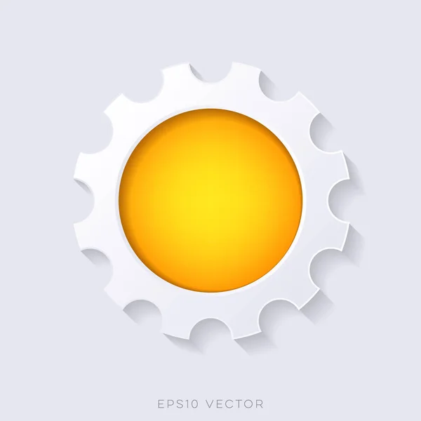 Bouton web 3d vecteur orange — Image vectorielle