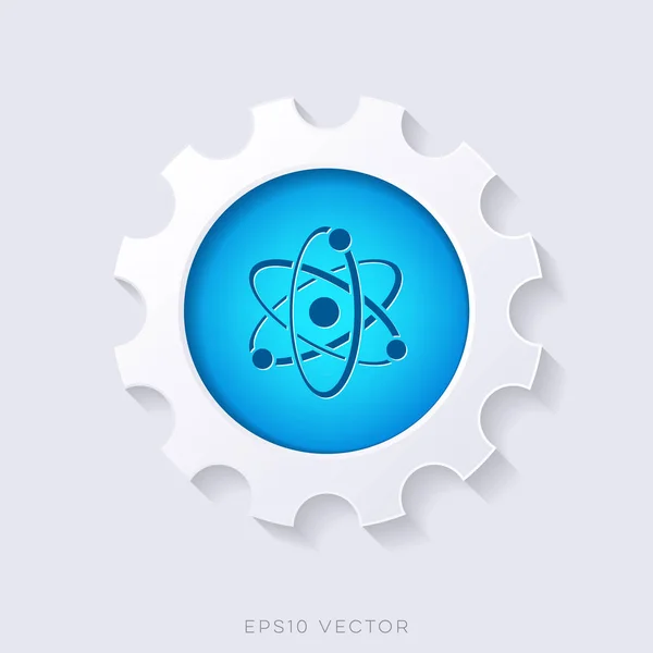 Concept de symbole scientifique vectoriel bleu — Image vectorielle