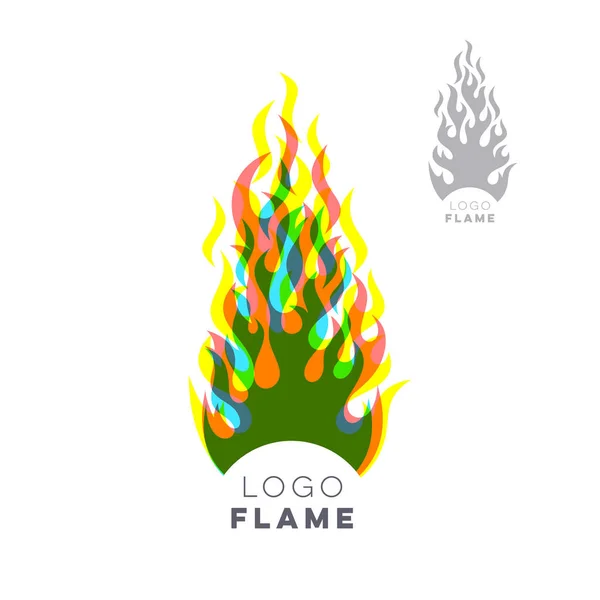 Concepto de diseño de logotipo de llama de fuego creativo — Vector de stock