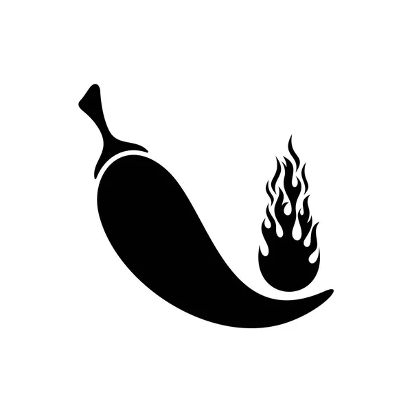 Icona del pepe piatto vettoriale isolata su bianco — Vettoriale Stock
