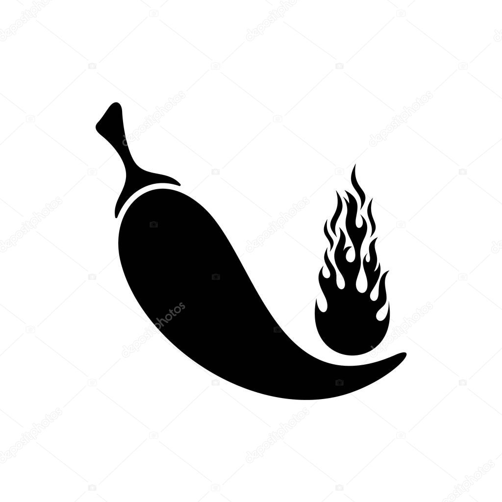 Vector flat pepper icon isolated on white
