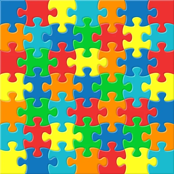 Achtergrond met gekoppelde puzzelstukjes — Stockvector