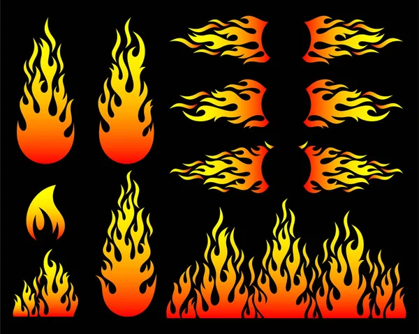 Black vector fire flame design element vector illustration © blumer1979  (#7789681)