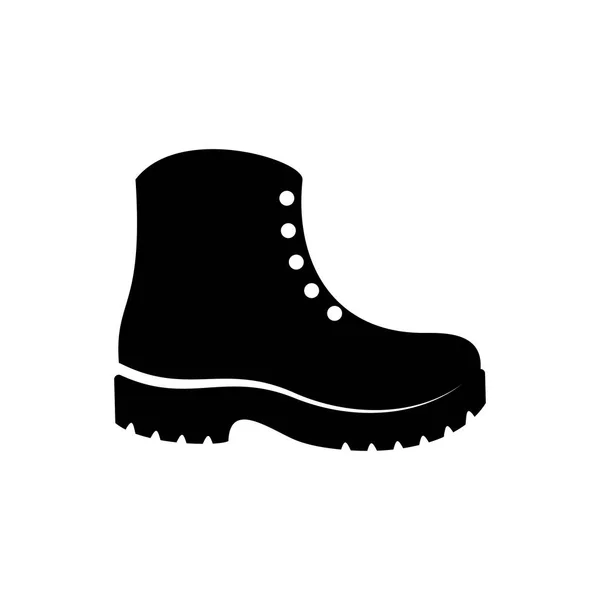 Icono de botas de vector negro simple — Archivo Imágenes Vectoriales