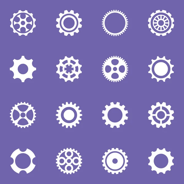 Simple vector cog wheels and gears — Stock Vector