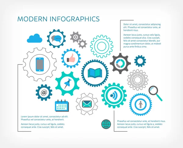 Conception infographique vectorielle moderne Vecteurs De Stock Libres De Droits