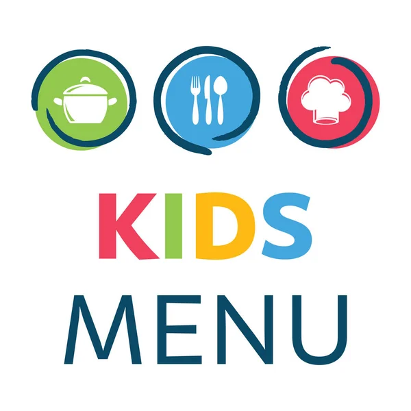 Modèle de conception de menu créatif enfants — Image vectorielle