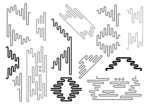 Abstrakt svart linje designelement — Stock vektor