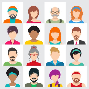 Vektör insanlar avatar simgeleri