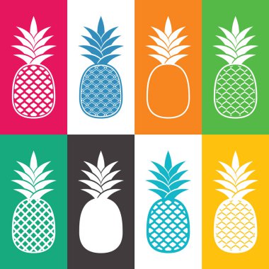 Yaratıcı soyut ananas simgeler