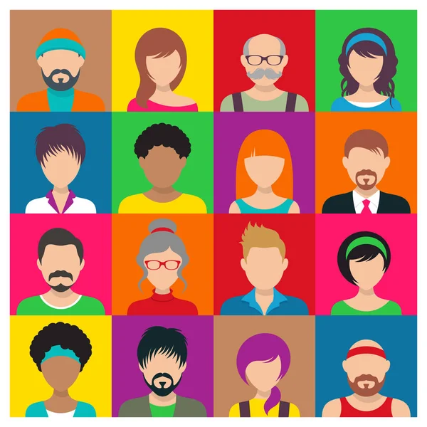 Vector personas avatar iconos — Archivo Imágenes Vectoriales